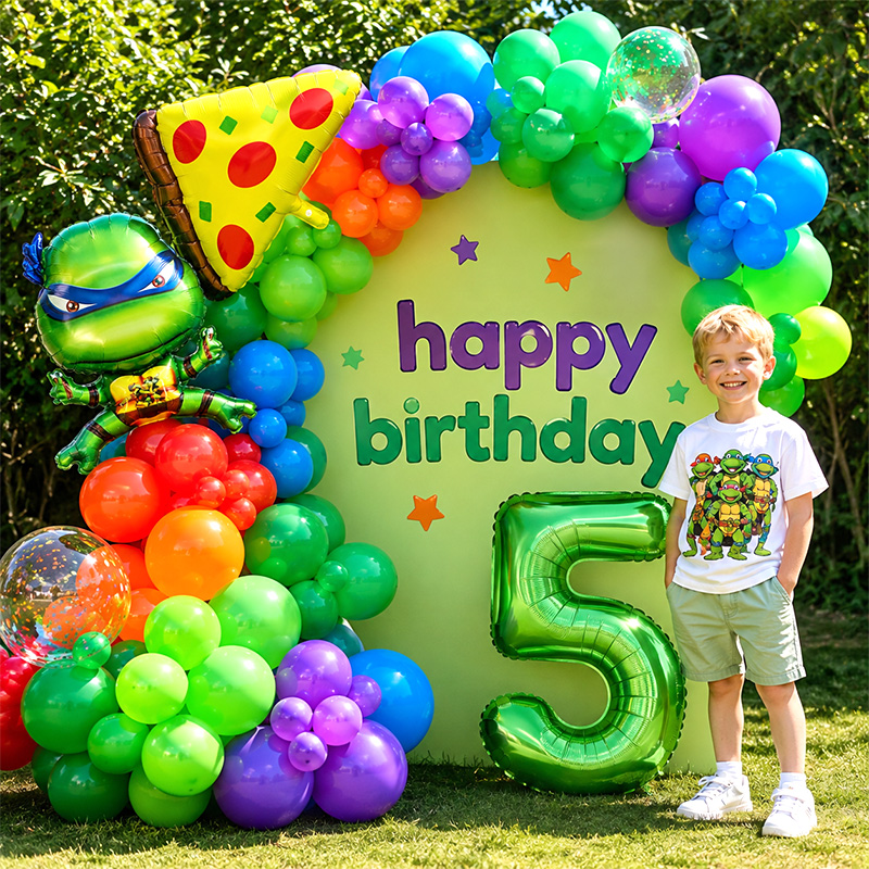 Balloon Arch Kit - Kids Party Ninja Turtles Balloon Arch