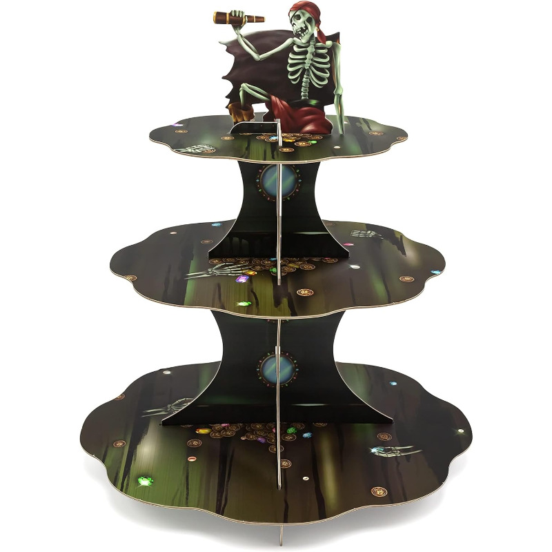 Skull Pirate Cupcake Stand Tie - đánh giá và giá Cupcake Stand Tier
