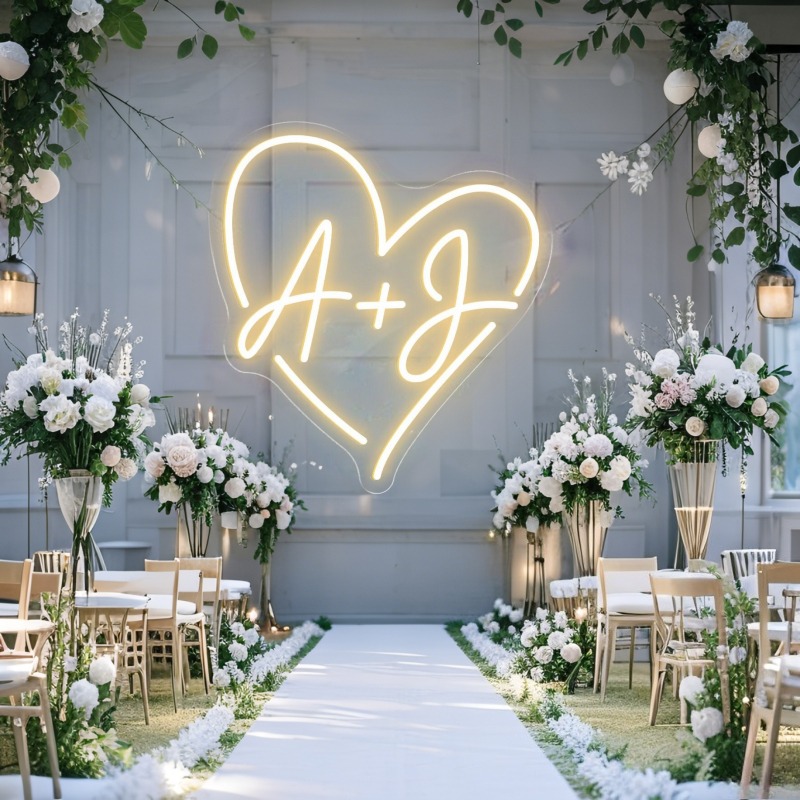 Custom Initials Heart LED Neon - đánh giá và giá Neon Sign Party
