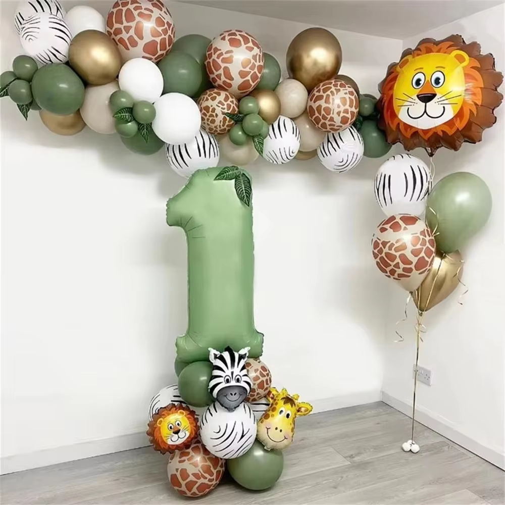 Jungle Animal Birthday Balloon - đánh giá và giá Balloon Arch Kit
