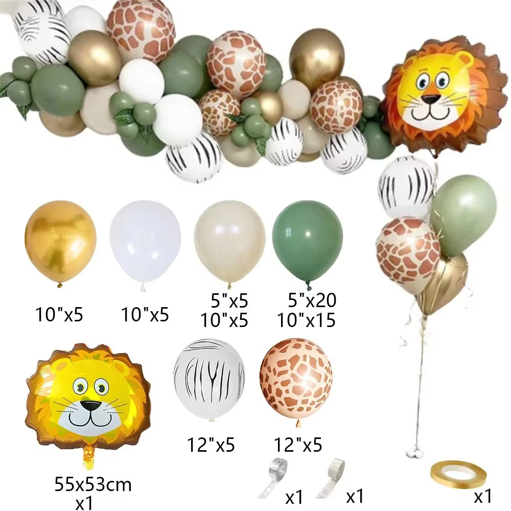 Jungle Animal Birthday Balloon - đánh giá và giá Balloon Arch Kit