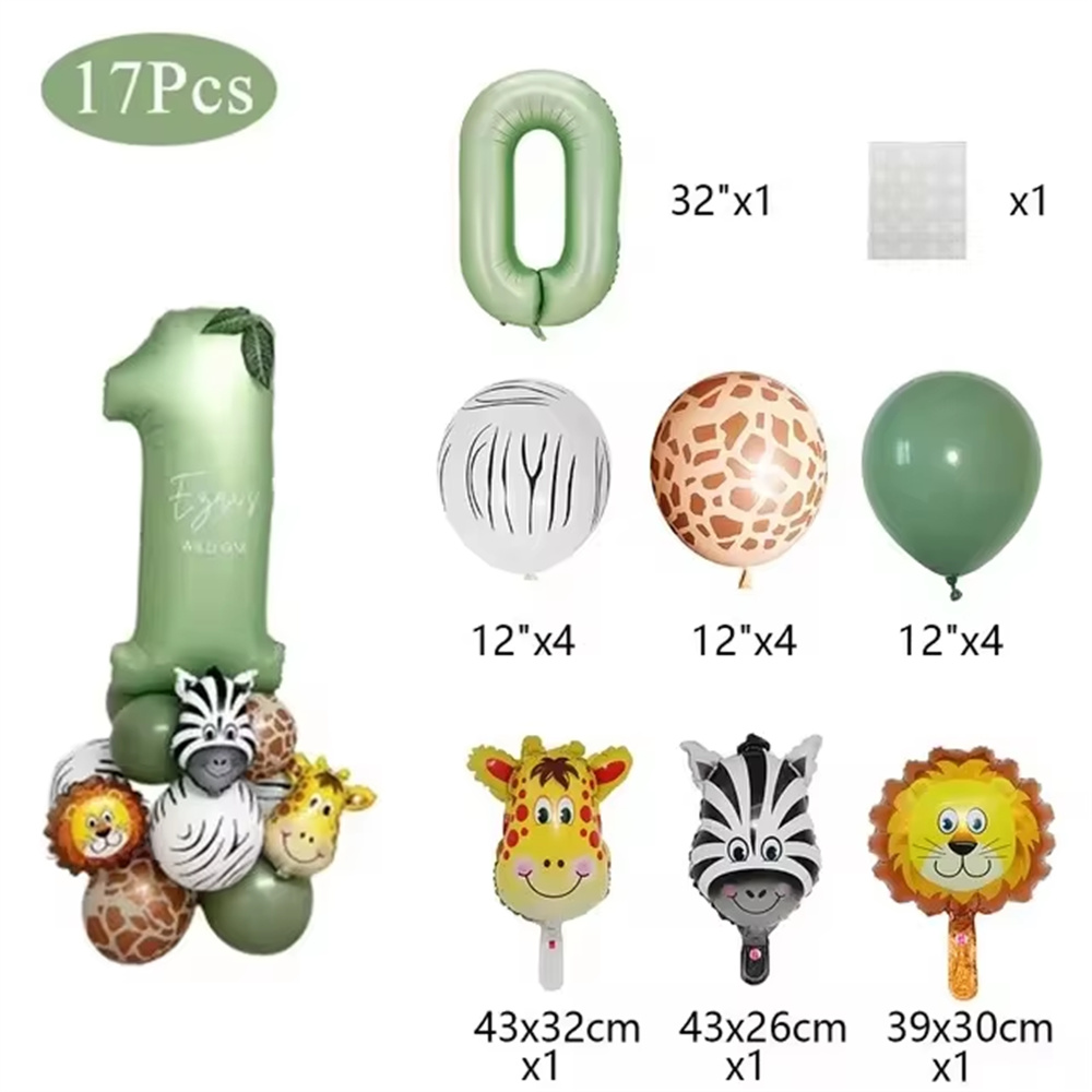 Jungle Animal Birthday Balloon - đánh giá và giá Balloon Arch Kit
